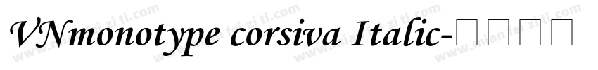 VNmonotype corsiva Italic字体转换